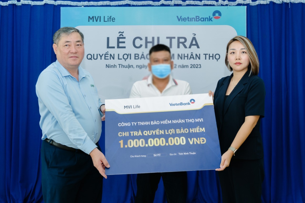 MVI Life chi trả 1 tỷ đồng quyền lợi bảo hiểm cho khách hàng tại Ninh Thuận